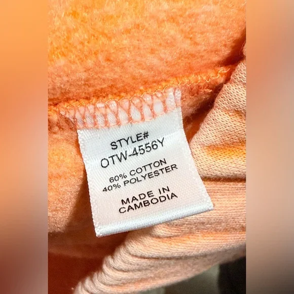 Zenana Outfitters Mineral Washed Orange Hooded Pullover "NEW" - Picture 9 of 9